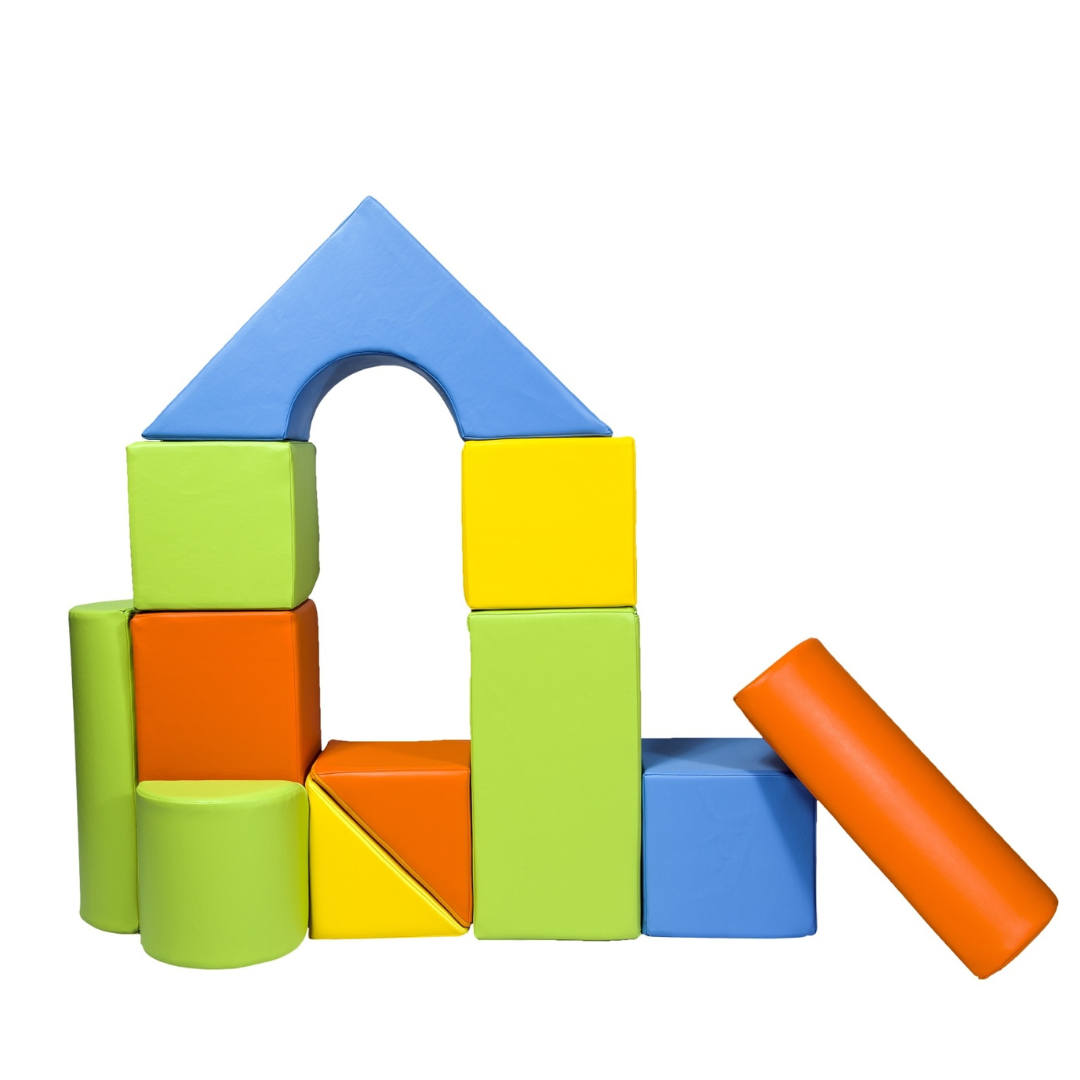 Maxi Castle Block Sets - Orange, Green, Yellow & Blue