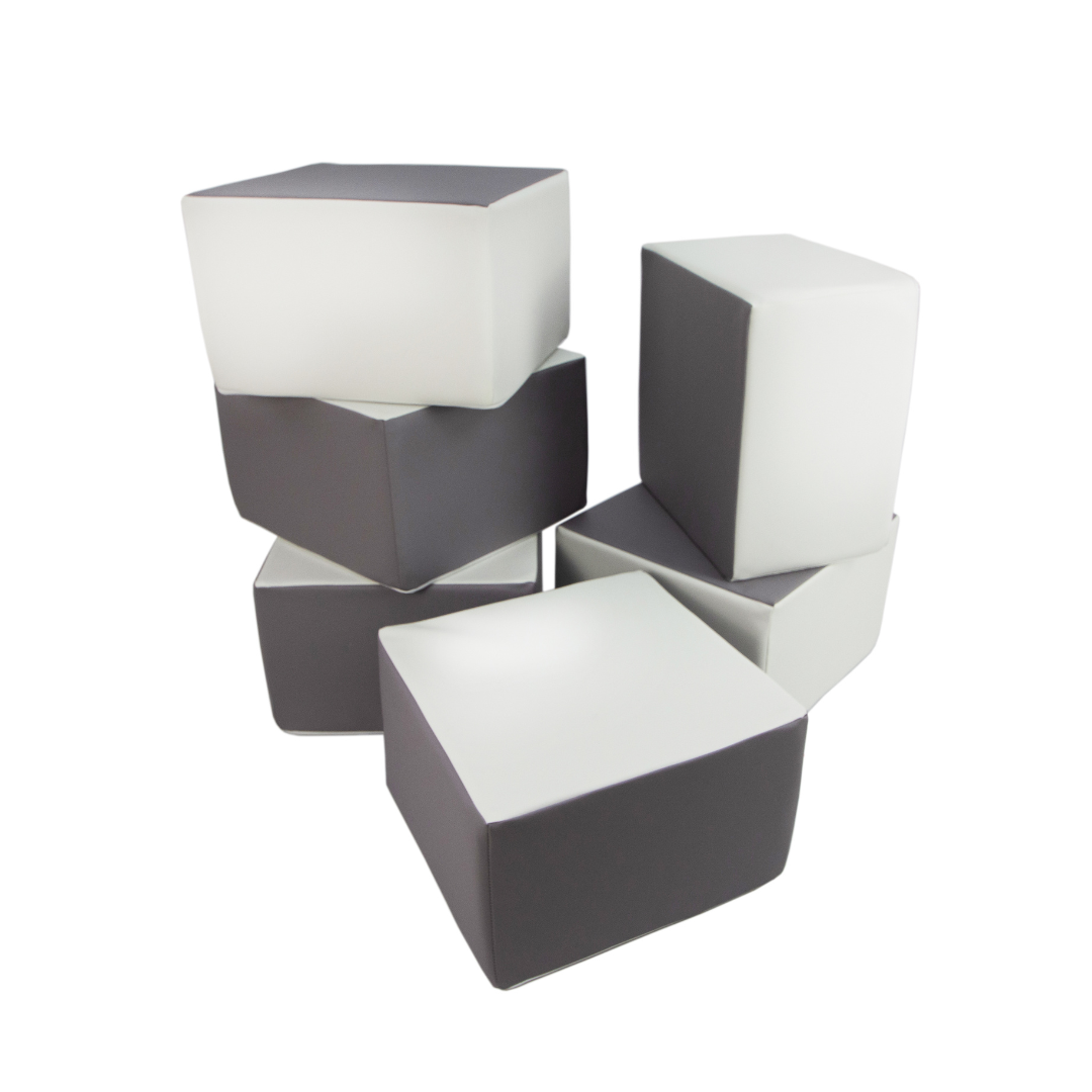 Rectangle Stacking Blocks - Grey & White