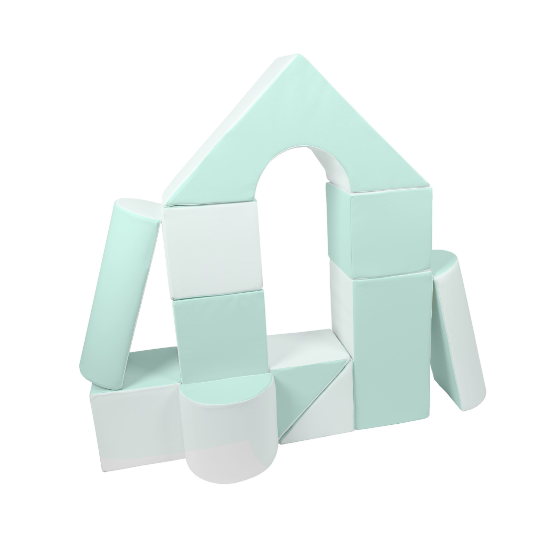 Maxi Castle Block Sets - Mint & White