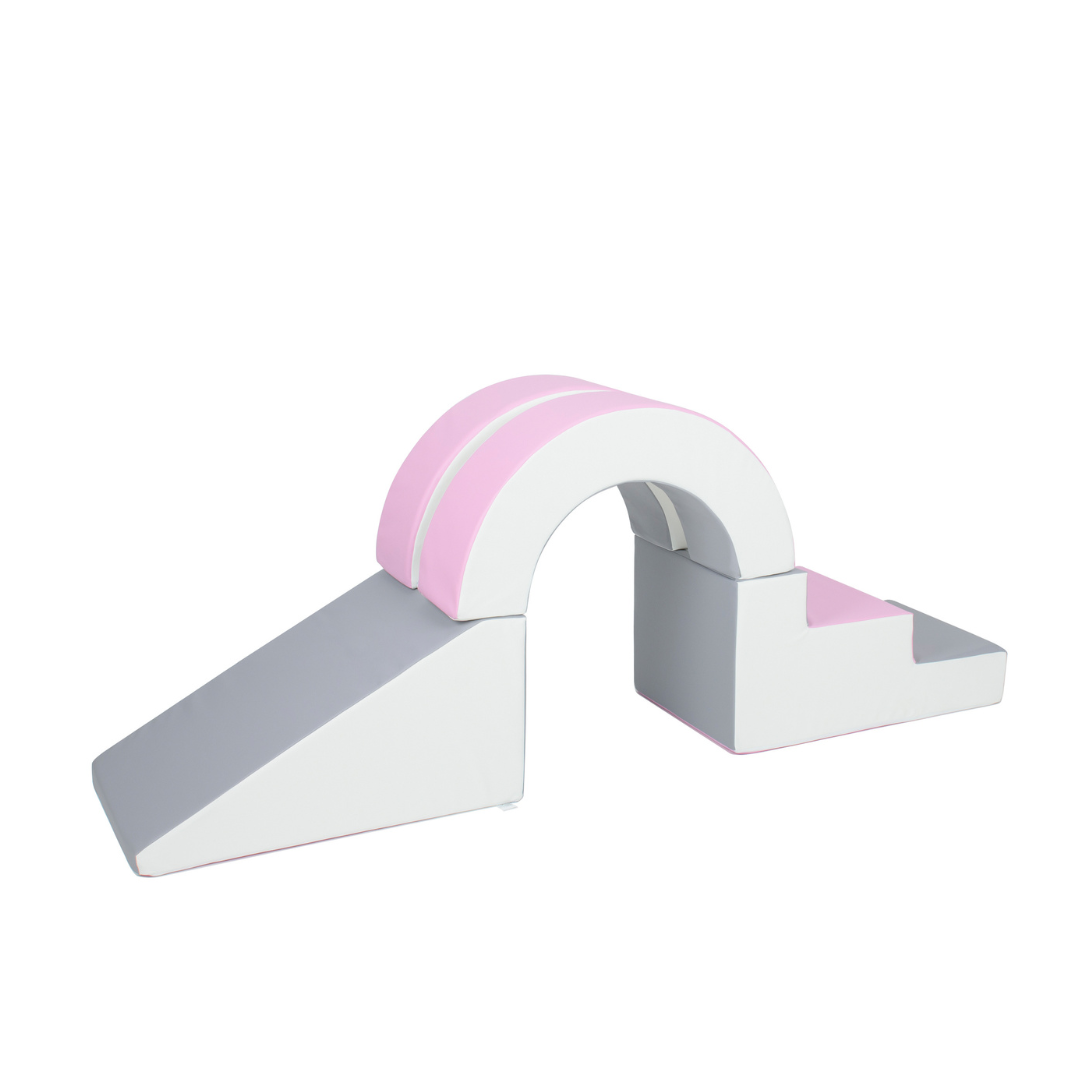 Hoop Step and Slide - Pink, Grey & White