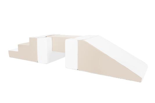 Beam, Step and Slide - Beige & White