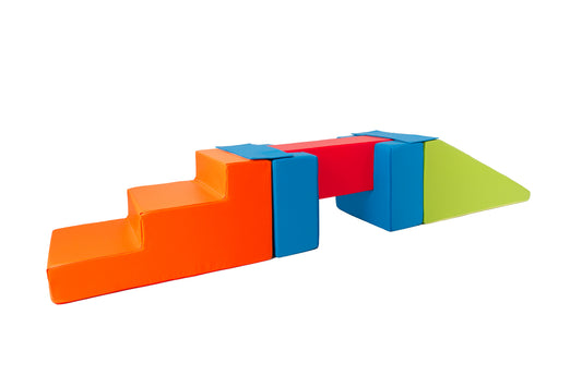 Beam, Step and Slide - Orange, Red, Blue & Green