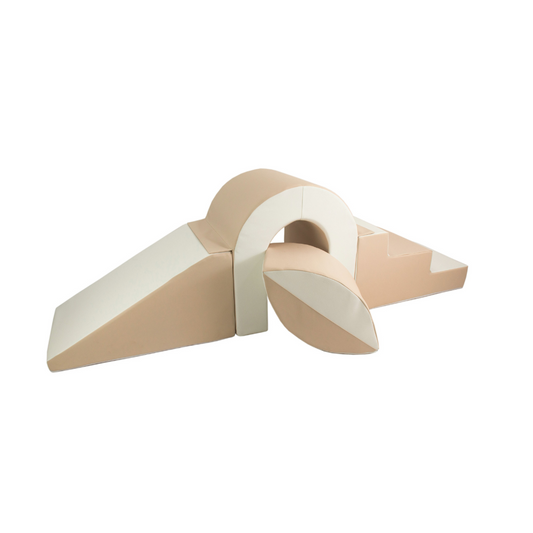 Arched Step and Slide - Beige & White