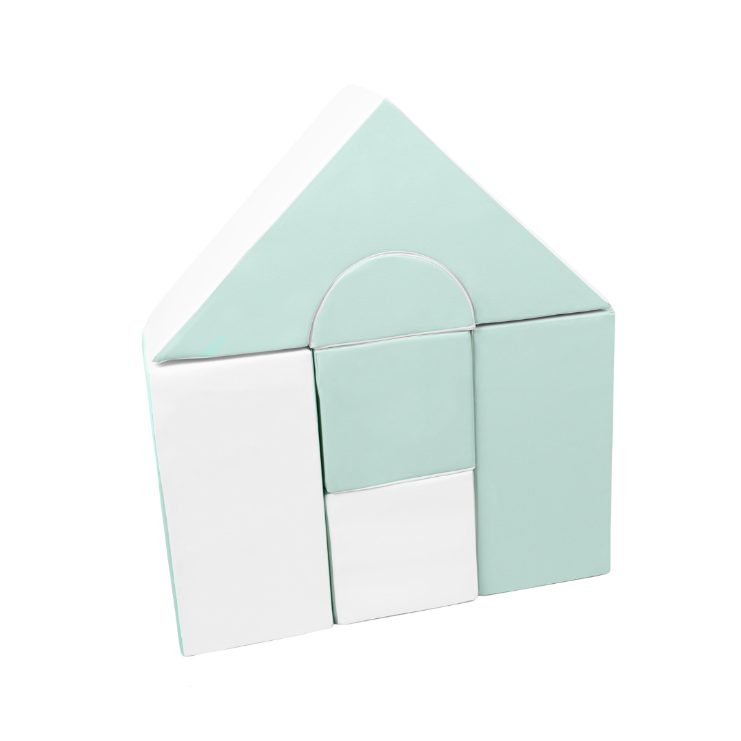 Midi Castle Block Sets - Mint & White