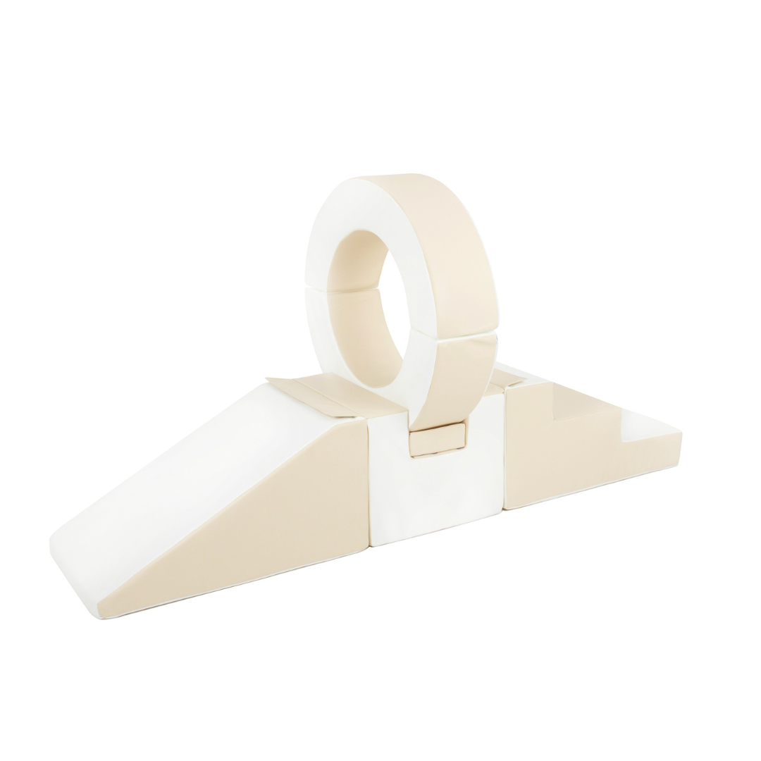 Hoop Step and Slide - Beige & White