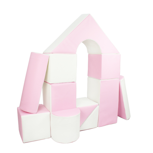 Maxi Castle Block Sets - Pastel Pink & White