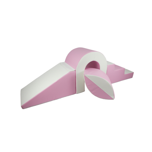 Arched Step and Slide - Pastel Pink & White