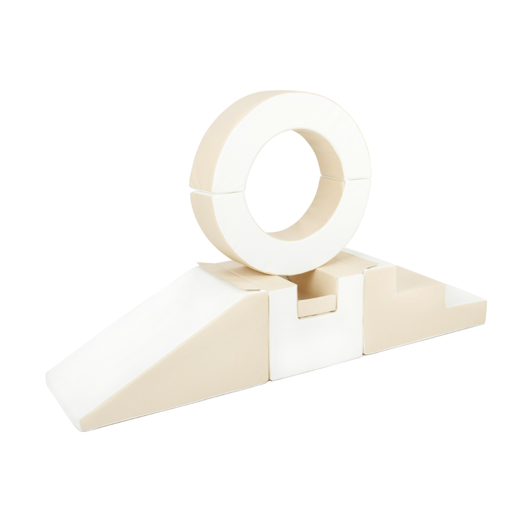 Hoop Step and Slide - Beige & White