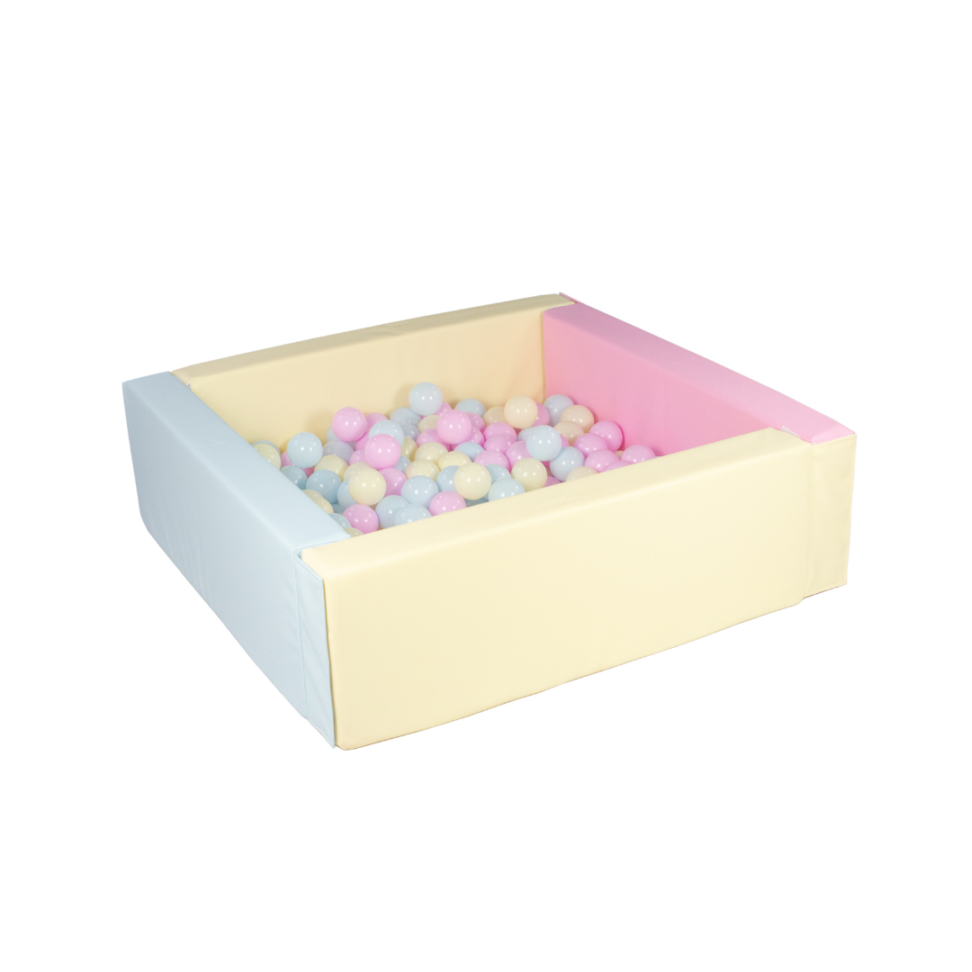 Eco Leather Square Ball Pool - Pastel Trio