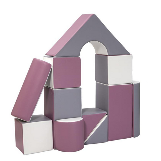 Maxi Castle Block Sets - Purple, Grey & White